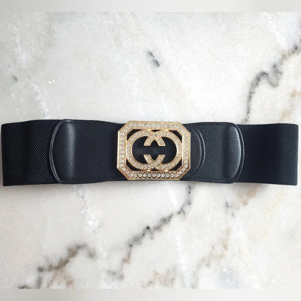 🔥Elegant Black Belt with Gold Accents🔥